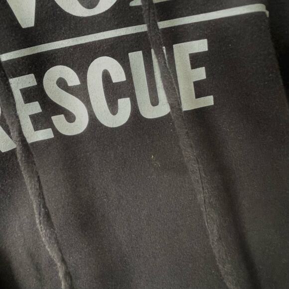 Seaworld Rescue Womens Black Cropped Hoodie Longsleeve Pullover Sweater Size S/M - Picture 6 of 7